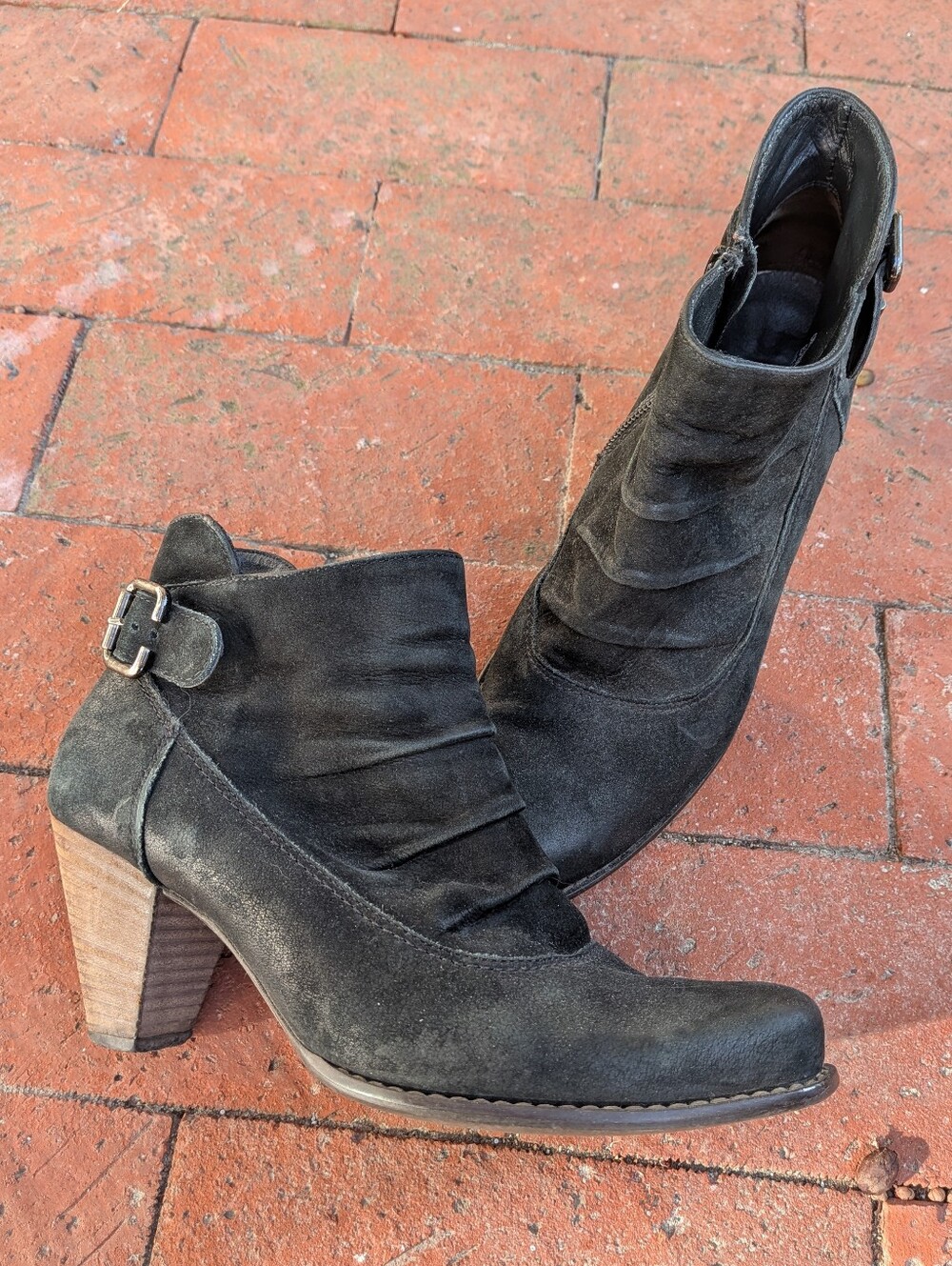 { Paul Green } Munchen Black Suede Booties